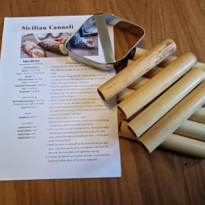 traditional party Cannoli set stainless steel Cutter + 10 bamboo moulds * Sicilian/Italian dessert