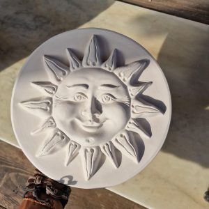 traditional Sicilian art SUN * Ceramic bisque / plaster blank